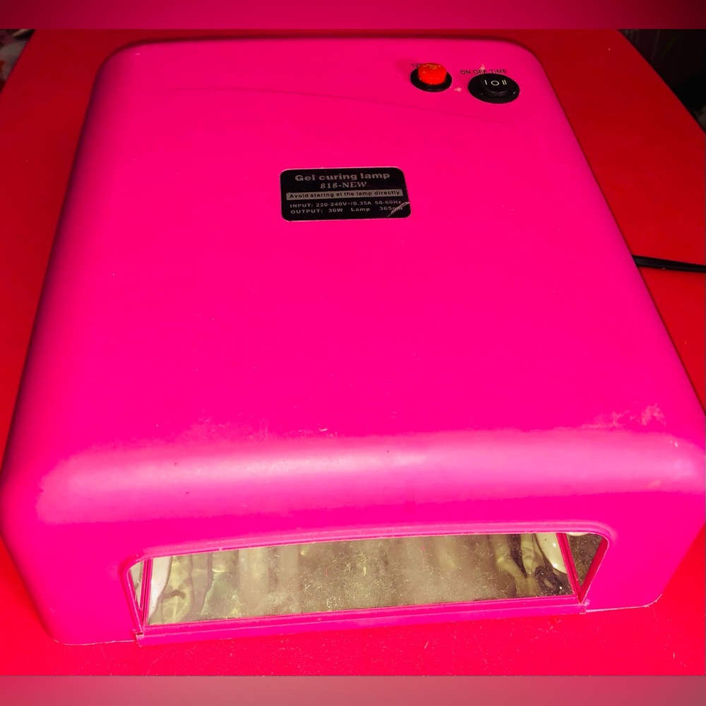 Bright hot pink gel curing lamp UV LED Nail Dryer Light Gel Polish with timer